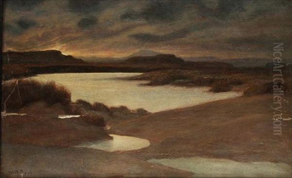The Tiber, Sunset - view 1