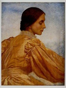 Portrait Of Clara Richmond, The Artist's Wife by Sir William Blake Richmond