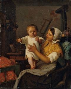 Muttergluck by Adolf Heinrich Richter