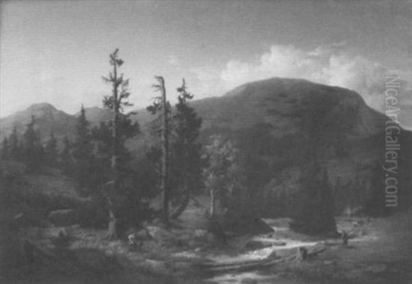 Mittelgebirgslandschaft Mit Bachlauf - view 1