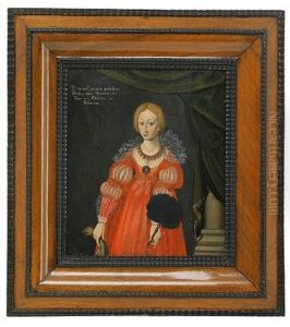 Portratt Av Kung Gustav Ii Adolf (+ Hans Maka Drottning Maria Eleonora; Pair) by Christian Richter