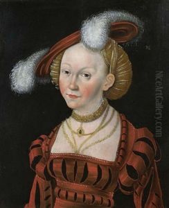 Bildnis Einer Junge Dame Mit Federhut