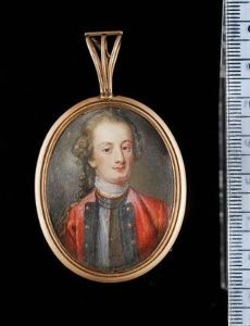 A Gentleman, Wearing Scarlet Coat, Dark Grey Waistcoat Open To Reveal Armoured Breast Plate