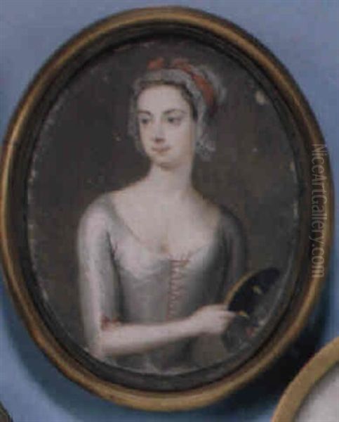 Portrait Of Molly Lepel Holding A Mask In Her Right Hand - view 1