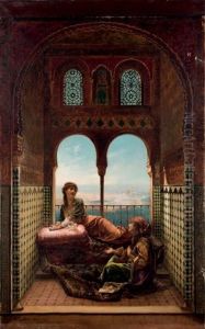 Dans Le Harem by Edouard Frederic Wilhelm Richter