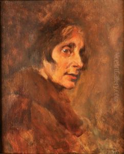 Retrato De Senhora by Columbano Bordalo Pinheiro