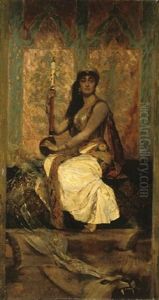 In The Seraglio by Edouard Frederic Wilhelm Richter