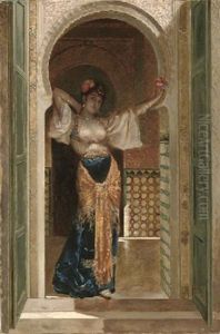 Entrance To The Harem by Edouard Frederic Wilhelm Richter