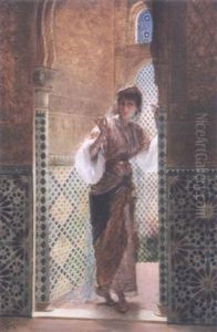 Orientale A La Rose by Edouard Frederic Wilhelm Richter