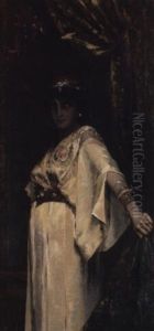 Jeune Femme Orientale by Edouard Frederic Wilhelm Richter