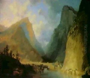 Voralpenlandschaft by Emil Theodor Richter