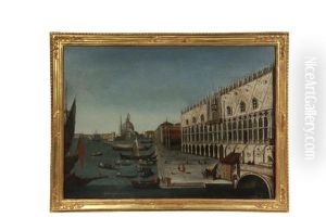 View Of Venice, Depicting St. Marks And The Doge's Palace