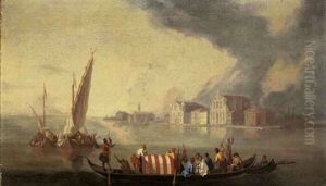 A Venetian Capriccio With The Churches Of Santa Lucia And The Scalzi