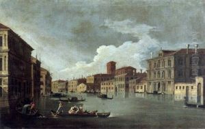Venedig - Canal Grande Beim Palazzo Vendramin Calergi by Giovanni Richter