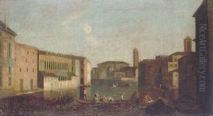 A View Of The Grand Canal by Giovanni Richter