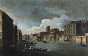 Venedig: Canale Grande Beim Palazzo Vendramin Galergi by Giovanni Richter