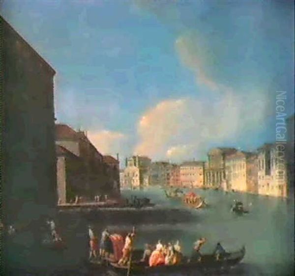 Veduta Veneziana Del Canal Grande Con Le Chiese Di Santa    Lucia E Degli Scalzi - view 1