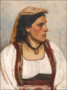 Peasant Girl by Gustav Richter