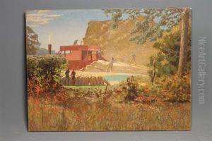 Threshing In The Summer Heat by Herbert Davis Richter