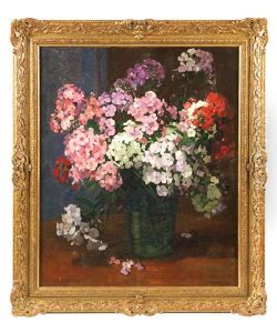 Still Life Of Hydrangeas by Herbert Davis Richter