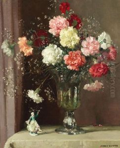 Still Life With Carnations by Herbert Davis Richter