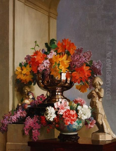 Still Life With Flowers And A Statue - view 1