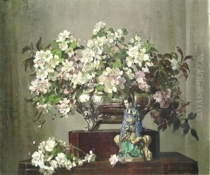 Apple And Cherry Blossom by Herbert Davis Richter