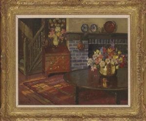 A Cottage Interior, Blewberry, Berkshire by Herbert Davis Richter