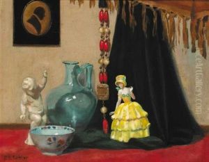Still Life With Porcelain Figurines by Herbert Davis Richter