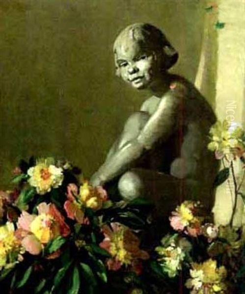 Garden Nymph With Peonies - view 1