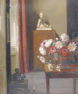 Room Interior With Still Life by Herbert Davis Richter