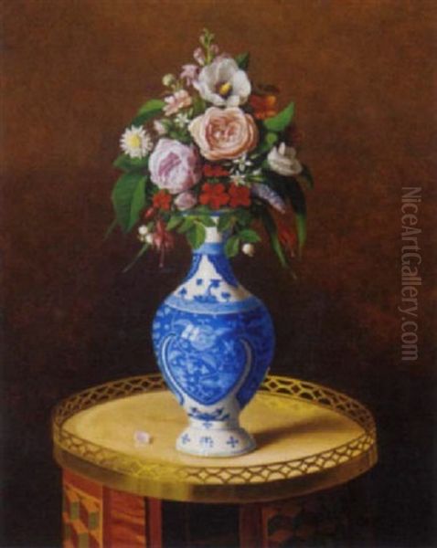 Summer Flowers In An Oriental Vase - view 1