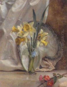 Still Life Of Daffodils by Herbert Davis Richter