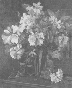A Still Life Of Rhododendrons by Herbert Davis Richter