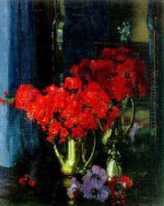 Still Life With Flowers In A Vase by Herbert Davis Richter