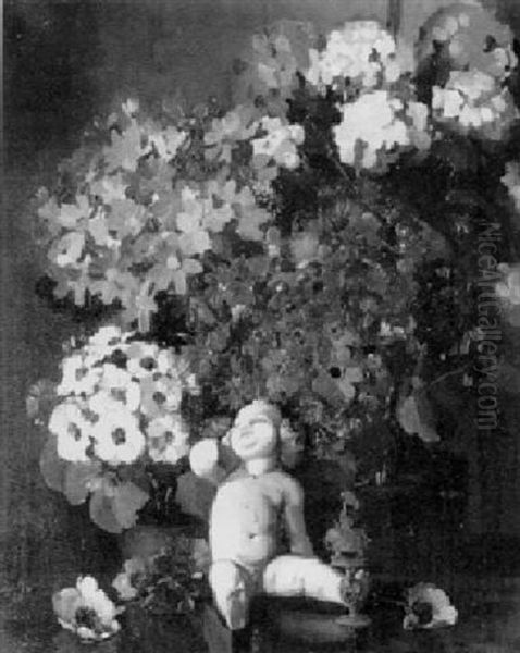 Still Life With Cherub And Flowers - view 1