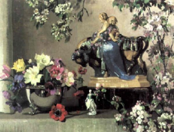 Still Life With Flowers And China Figures - view 1