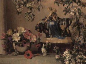 Still Life: The Drawing Room At Redcliffe Square by Herbert Davis Richter