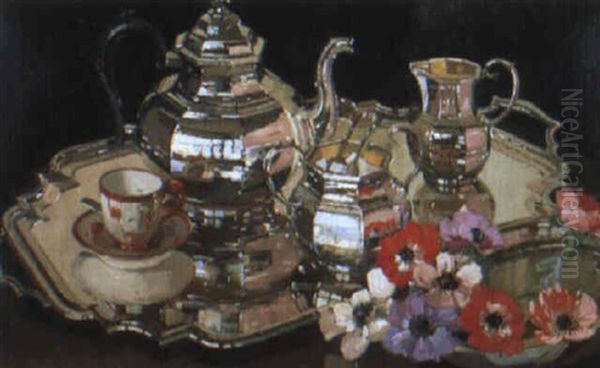 Silver And Anemones - view 1