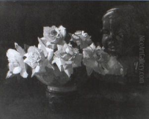 Pink Roses With A Bust Pink Roses With A Bust