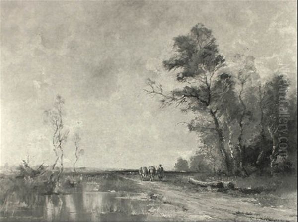 Landscape With Herdsman And Cattle - view 1