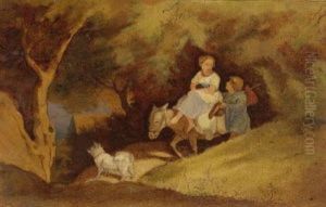Ritt Durch Den Wald by Ludwig (Adrian) Richter