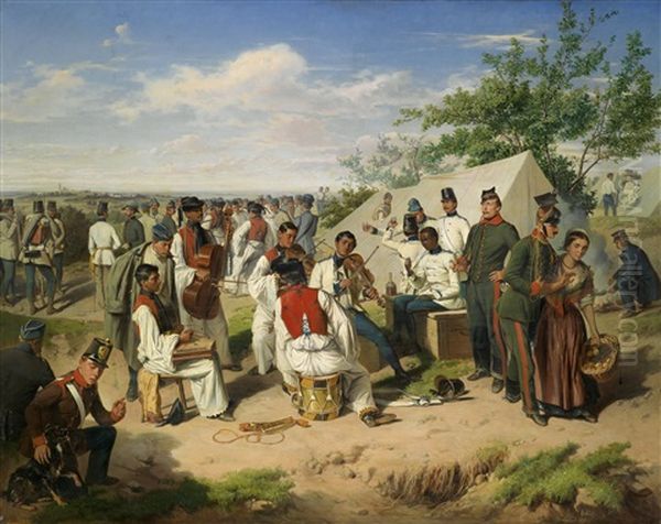 Osterreichisches Infanterielager In Der Lombardei - view 1