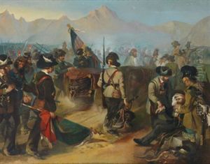Mitglieder Der Wiener Akademischen Legion Um 1848 Am Italienischen Kriegsschauplatz