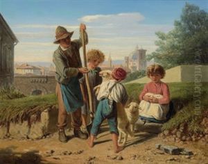 Florentinische Bauernkinder by Wilhelm M. Richter