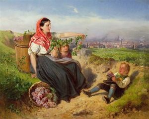In Den Weinbergen by Wilhelm M. Richter
