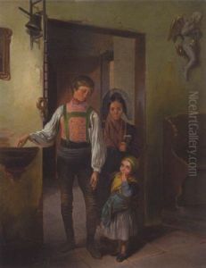 Der Erste Kirchgang by Wilhelm M. Richter