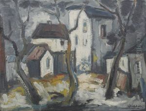 Hauser Im Winter by Franz Richter