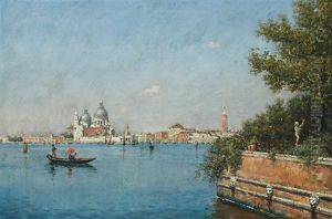 A View In Venice by Martin Rico y Ortega