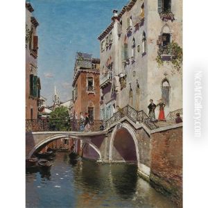 Along The Bridges, Venice by Martin Rico y Ortega